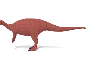 low poly cartoon camptosaurus dinosaur 3D Model