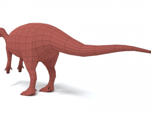 low poly cartoon camptosaurus dinosaur 3D Model