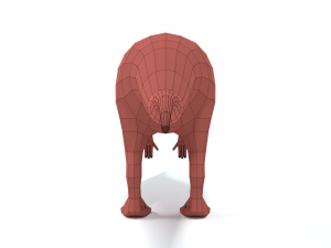 low poly cartoon camptosaurus dinosaur 3D Model