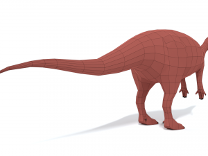 low poly cartoon camptosaurus dinosaur 3D Model
