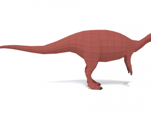 low poly cartoon camptosaurus dinosaur 3D Model