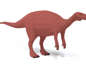 low poly cartoon camptosaurus dinosaur 3D Model