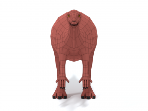 low poly cartoon camptosaurus dinosaur 3D Model
