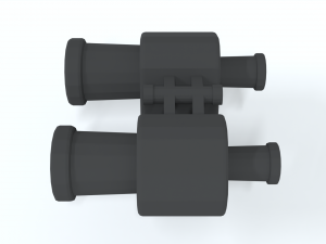 low poly cartoon binoculars Modello 3D