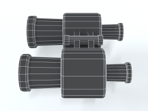 low poly cartoon binoculars Modello 3D