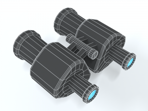 low poly cartoon binoculars Modello 3D