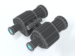 low poly cartoon binoculars Modello 3D