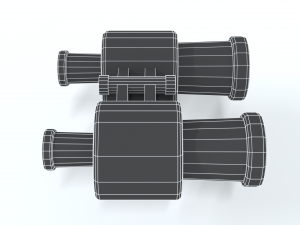 low poly cartoon binoculars Modello 3D