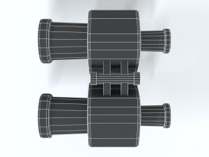 low poly cartoon binoculars Modello 3D