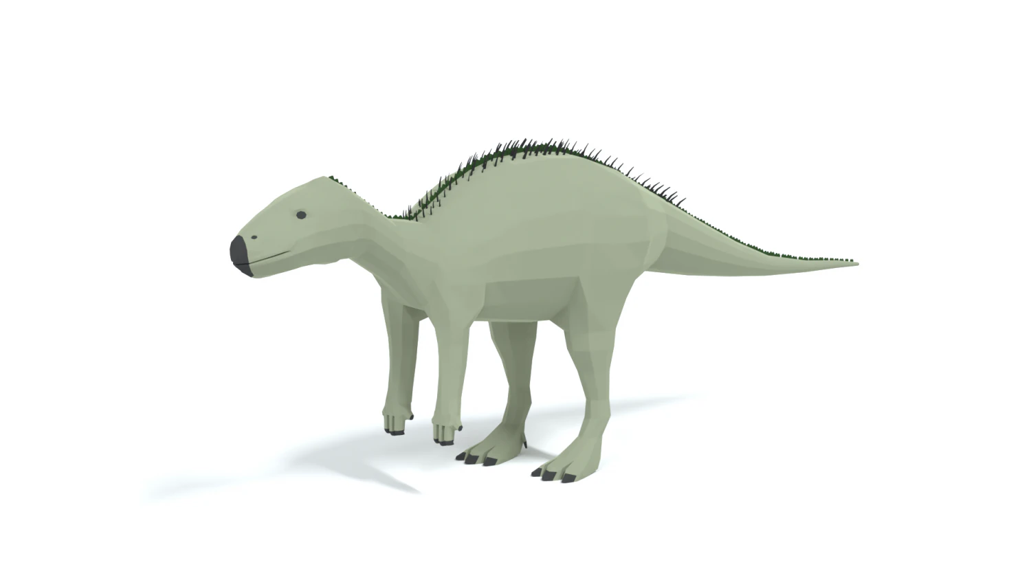 low poly cartoon zalmoxes dinosaur 3D Model .c4d .max .obj .3ds .fbx .stl .blend 