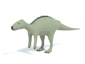 low poly cartoon zalmoxes dinosaur 3D मॉडल