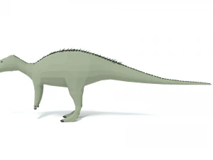 low poly cartoon zalmoxes dinosaur 3D Model