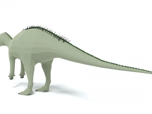 low poly cartoon zalmoxes dinosaur 3D Model