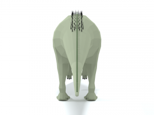 low poly cartoon zalmoxes dinosaur Modelo 3D