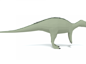 low poly cartoon zalmoxes dinosaur Modelo 3D