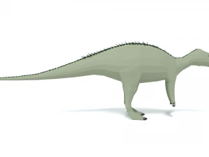 low poly cartoon zalmoxes dinosaur 3D Model
