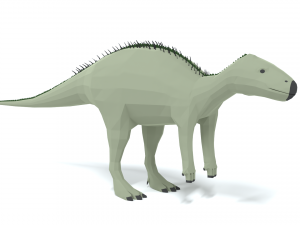low poly cartoon zalmoxes dinosaur Modelo 3D
