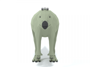 low poly cartoon zalmoxes dinosaur Modelo 3D