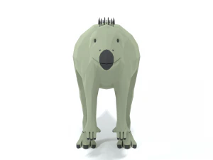 low poly cartoon zalmoxes dinosaur 3D Model