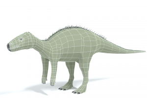low poly cartoon zalmoxes dinosaur Modelo 3D