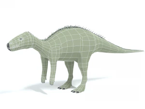 low poly cartoon zalmoxes dinosaur 3D Model