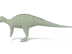 low poly cartoon zalmoxes dinosaur 3D Model