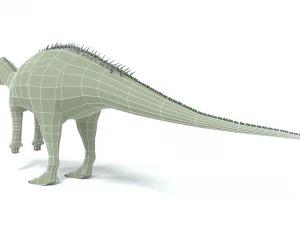 low poly cartoon zalmoxes dinosaur 3D Model