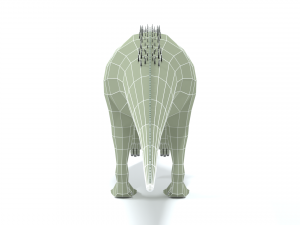 low poly cartoon zalmoxes dinosaur Modelo 3D