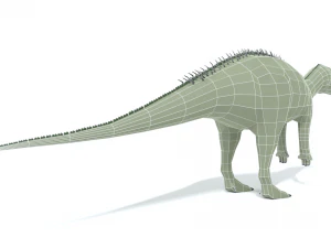 low poly cartoon zalmoxes dinosaur 3D Model