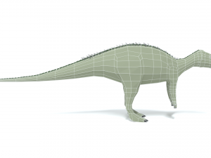 low poly cartoon zalmoxes dinosaur Modelo 3D