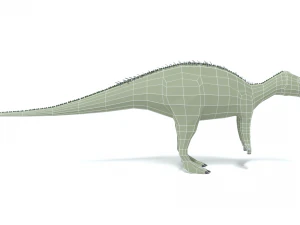 low poly cartoon zalmoxes dinosaur 3D Model