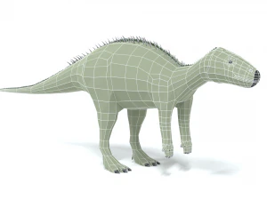 low poly cartoon zalmoxes dinosaur 3D Model