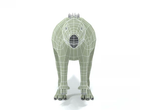 low poly cartoon zalmoxes dinosaur 3D Model