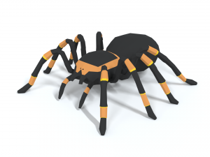 low poly cartoon tarantula 3D 模型
