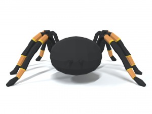 low poly cartoon tarantula Modèle 3D
