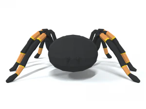 low poly cartoon tarantula 3D Model