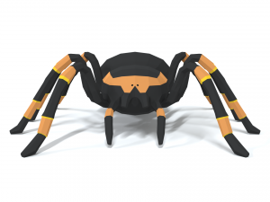 low poly cartoon tarantula Modèle 3D
