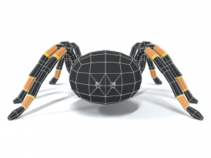 low poly cartoon tarantula Modèle 3D