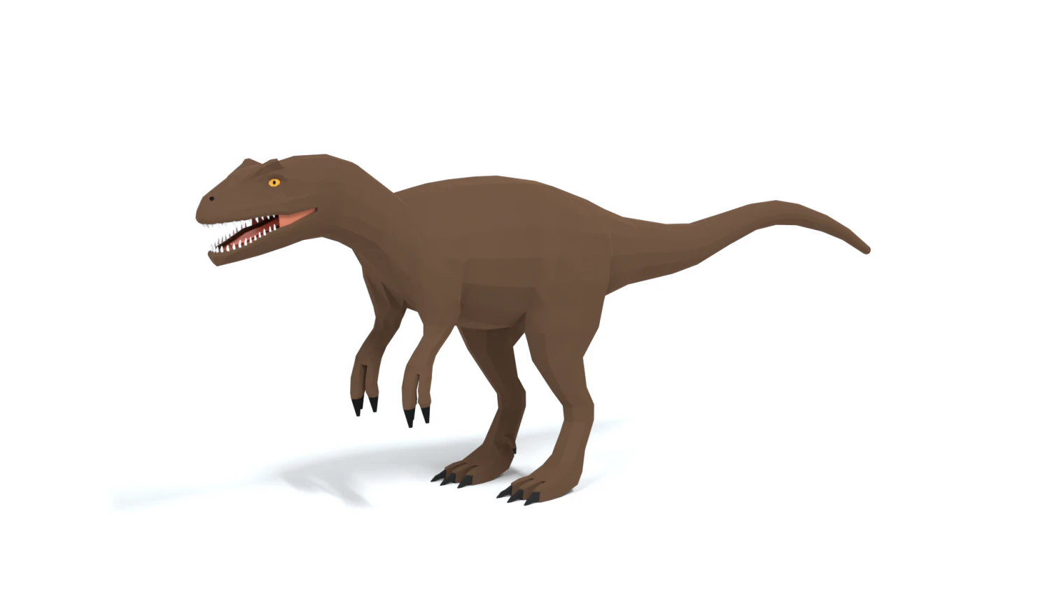 low poly cartoon allosaurus dinosaur 3D Model .c4d .max .obj .3ds .fbx .stl .blend