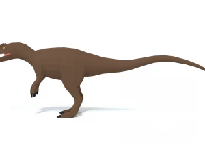 low poly cartoon allosaurus dinosaur 3D Model