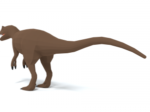 low poly cartoon allosaurus dinosaur Modelo 3D