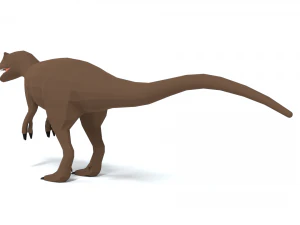 low poly cartoon allosaurus dinosaur 3D Model
