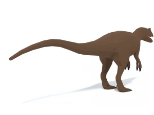 low poly cartoon allosaurus dinosaur 3D Model