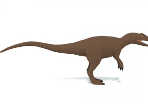 low poly cartoon allosaurus dinosaur 3D Model