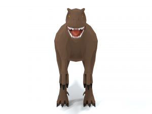 low poly cartoon allosaurus dinosaur Modelo 3D