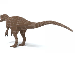 low poly cartoon allosaurus dinosaur 3D Model