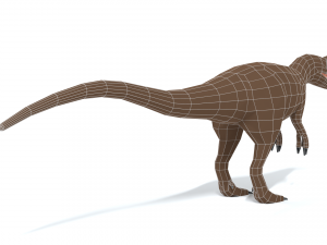 low poly cartoon allosaurus dinosaur Modelo 3D