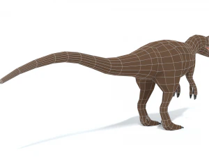 low poly cartoon allosaurus dinosaur 3D Model