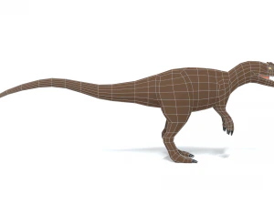 low poly cartoon allosaurus dinosaur 3D Model