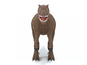 low poly cartoon allosaurus dinosaur Modelo 3D